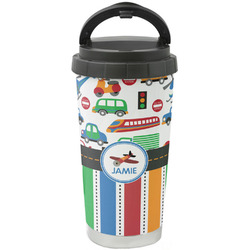 Transportation & Stripes Stainless Steel Coffee Tumbler (Personalized)