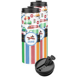 Transportation & Stripes Stainless Steel Skinny Tumbler (Personalized)
