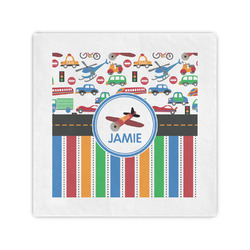 Transportation & Stripes Standard Cocktail Napkins (Personalized)