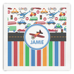 Transportation & Stripes Paper Dinner Napkins (Personalized)
