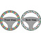 Transportation & Stripes Steering Wheel Cover- Front and Back
