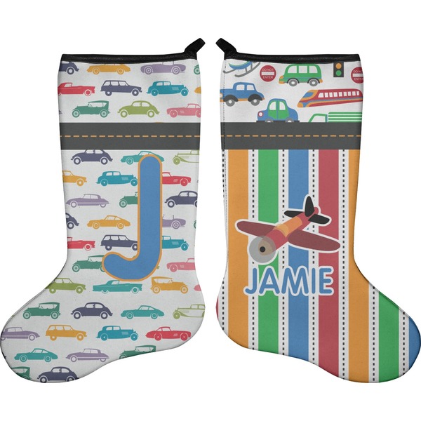 Transportation & Stripes Stocking - Double-Sided - Approval