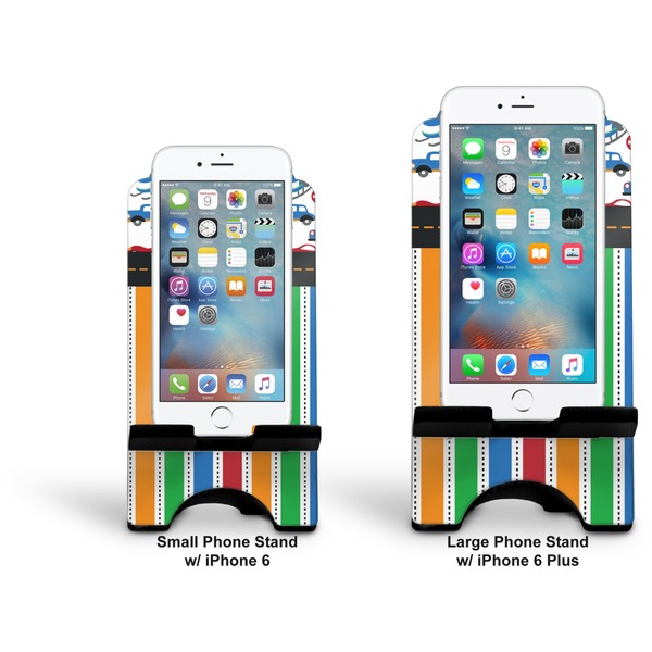 Transportation & Stripes Stylized Phone Stand - Comparison