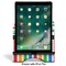 Transportation & Stripes Stylized Tablet Stand - Front with ipad