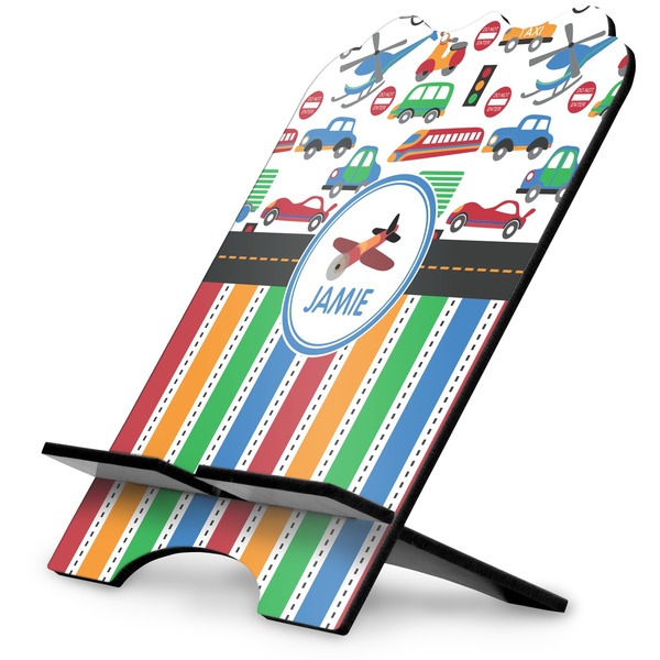 Custom Transportation & Stripes Stylized Tablet Stand (Personalized)