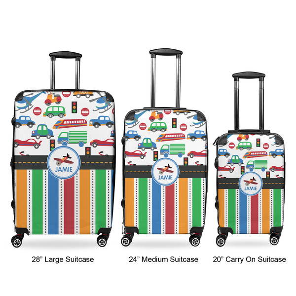Transportation & Stripes Suitcase Set 1 - APPROVAL