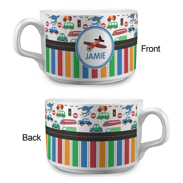 Transportation & Stripes Tea Cup - Single Apvl
