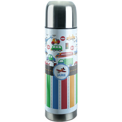 Transportation & Stripes Stainless Steel Thermos (Personalized)