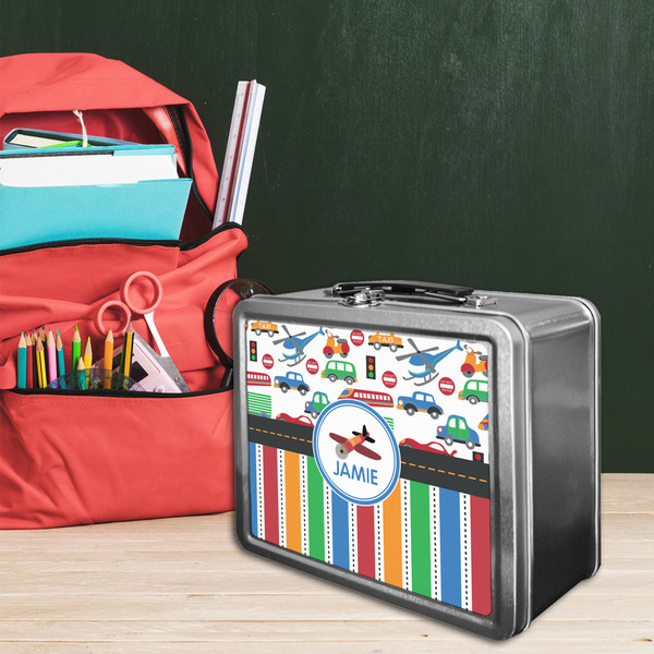 Transportation & Stripes Tin Lunchbox - LIFESTYLE