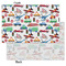 Transportation & Stripes Tissue Paper - Heavyweight - Small - Front & Back