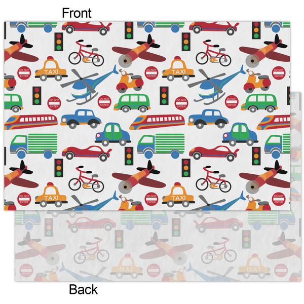 Transportation & Stripes Tissue Paper - Heavyweight - XL - Front & Back