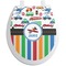 Transportation & Stripes Toilet Seat Decal (Personalized)