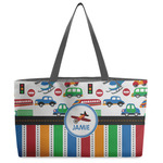 Transportation & Stripes Beach Totes Bag - w/ Black Handles (Personalized)