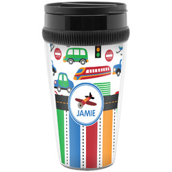 Transportation & Stripes Acrylic Travel Mug without Handle (Personalized)