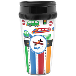 Transportation & Stripes Acrylic Travel Mug without Handle (Personalized)