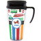 Transportation & Stripes Acrylic Travel Mug with Handle (Personalized)