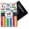 Transportation & Stripes Vinyl Passport Holder - Front