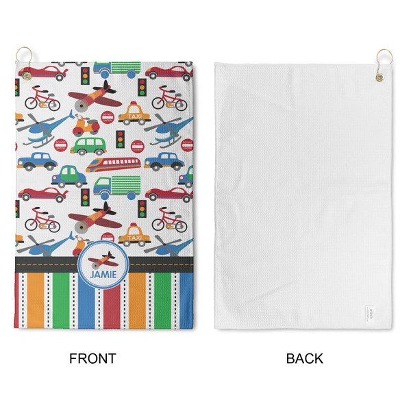 Transportation & Stripes Waffle Weave Golf Towel - Approval