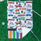Transportation & Stripes Waffle Weave Golf Towel - In Context