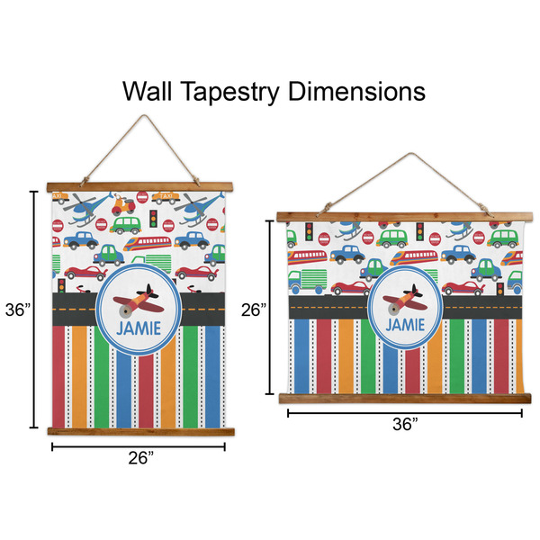 Transportation & Stripes Wall Hanging Tapestries - Parent/Sizing