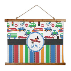 Transportation & Stripes Wall Hanging Tapestry - Wide (Personalized)