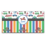 Transportation & Stripes Wall Mounted Coat Rack (Personalized)