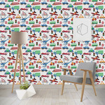 Transportation & Stripes Wallpaper & Surface Covering (Water Activated - Removable)