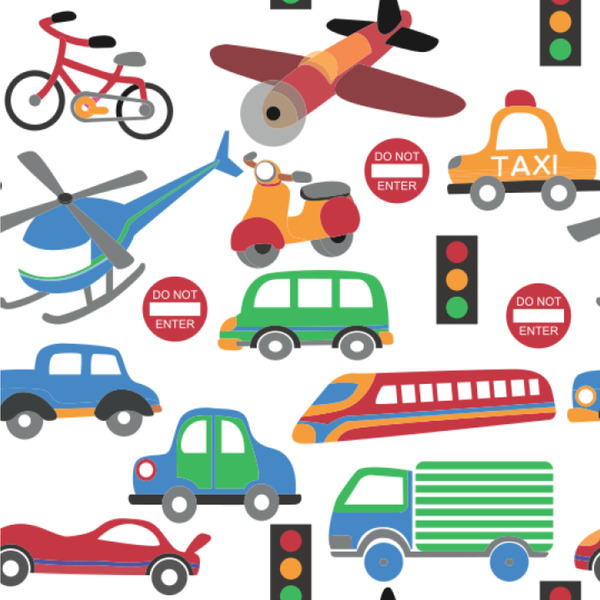 Transportation & Stripes Wallpaper Square