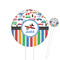 Transportation & Stripes Round Plastic Food Picks (Personalized)