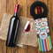 Transportation & Stripes Wine Tote Bag - FLATLAY