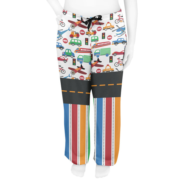 Transportation & Stripes Women's Pj on model - Front