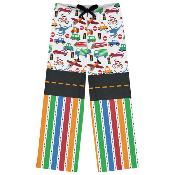 Custom Transportation & Stripes Womens Pajama Pants - XS