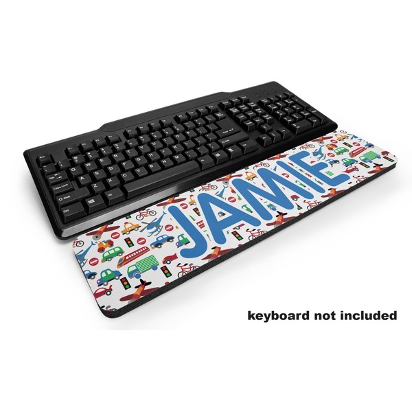 Custom Transportation & Stripes Keyboard Wrist Rest (Personalized)