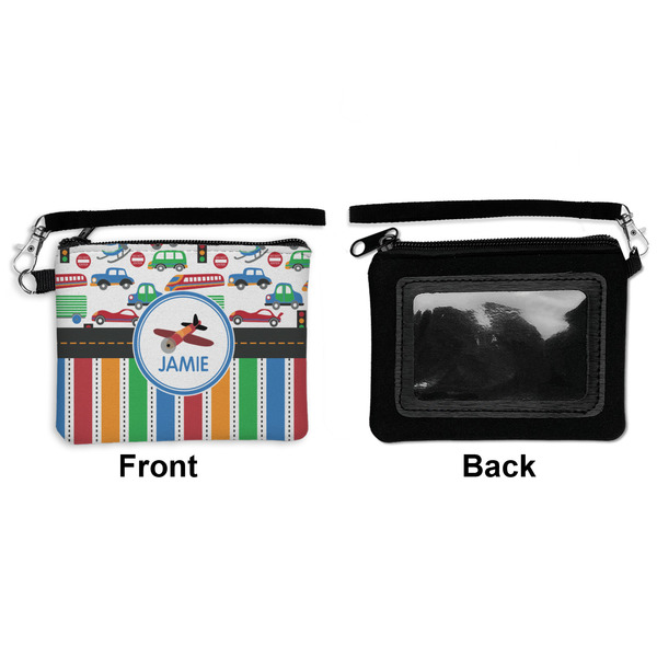 Transportation & Stripes Wristlet ID Cases - Front & Back