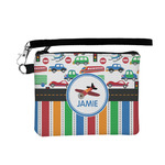 Transportation & Stripes Wristlet ID Case w/ Name or Text