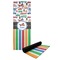 Transportation & Stripes Yoga Mat with Black Rubber Back Full Print View