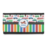 Transportation & Stripes Leatherette Ladies Wallet (Personalized)