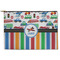 Transportation & Stripes Zipper Pouch - Large - 12.5"x8.5" (Personalized)
