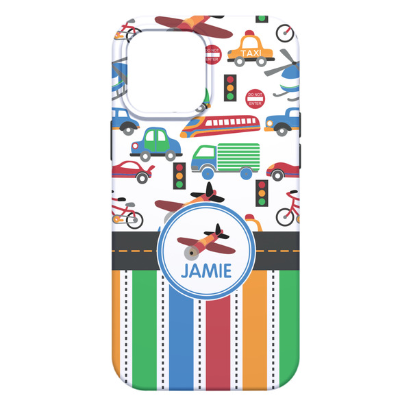 Transportation & Stripes iPhone 13 Pro Max Tough Case - Back