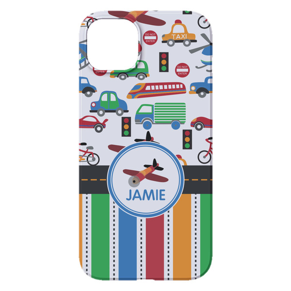 Transportation & Stripes iPhone 14 Pro Max Case - Back