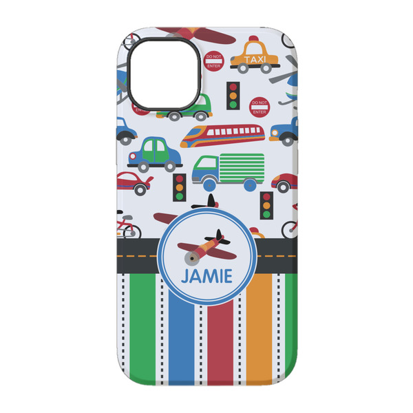 Transportation & Stripes iPhone 14 Pro Tough Case - Back