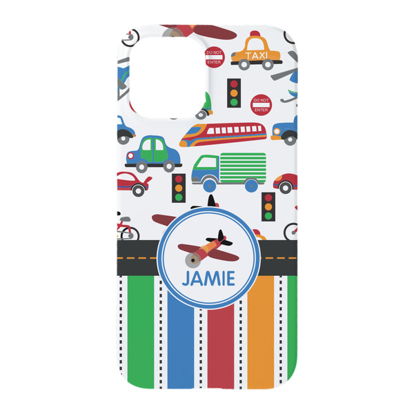 Transportation & Stripes iPhone 15 Pro Case - Back