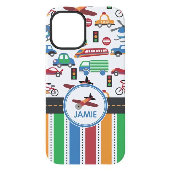 Transportation & Stripes iPhone 15 Pro Max Tough Case - Back