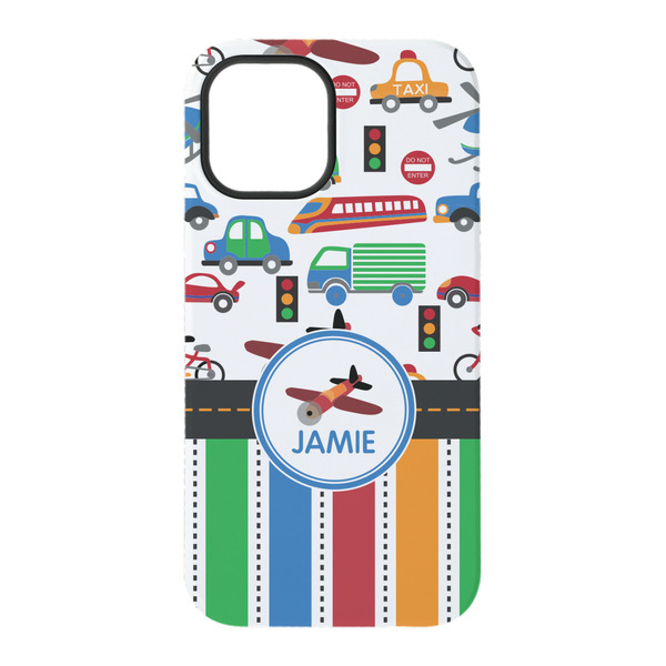 Transportation & Stripes iPhone 15 Pro Tough Case - Back