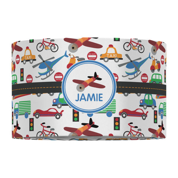 Transportation 12" Drum Lampshade - FRONT (Fabric)