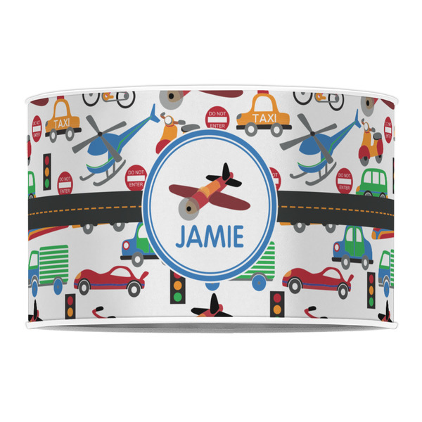 Transportation 12" Drum Lampshade - FRONT (Poly Film)