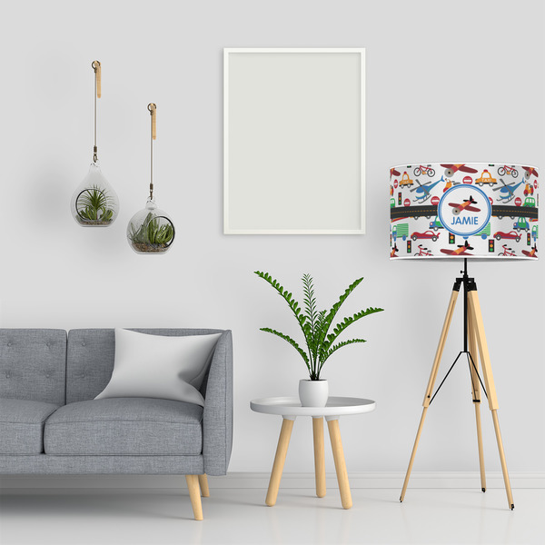 Transportation 12" Drum Lampshade - LIFESTYLE