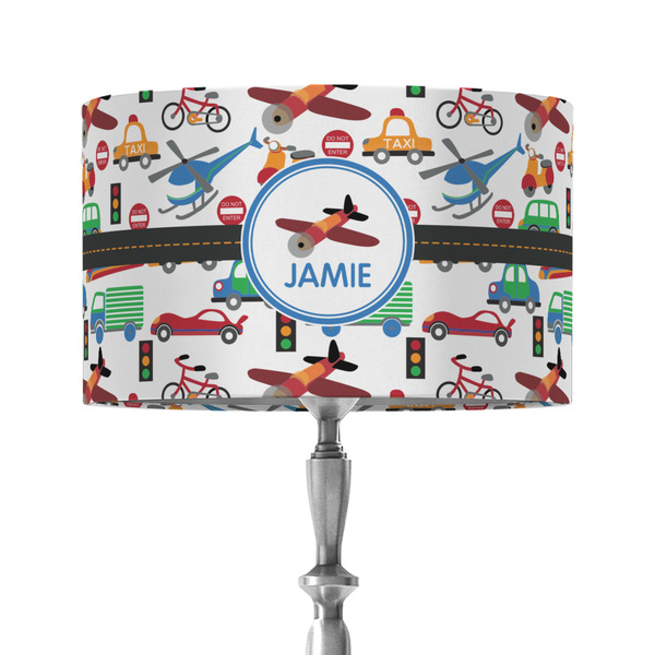 Custom Transportation 12" Drum Lamp Shade - Fabric (Personalized)