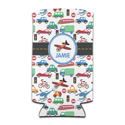 Transportation Can Cooler (tall 12 oz) (Personalized)