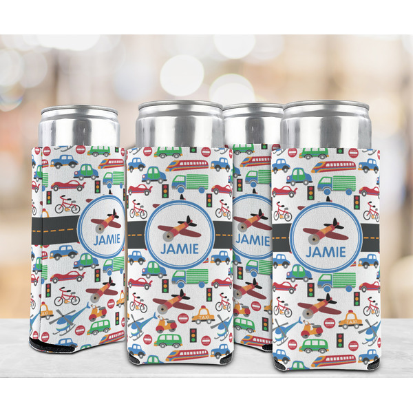Transportation 12oz Tall Can Sleeve - Set of 4 - LIFESTYLE